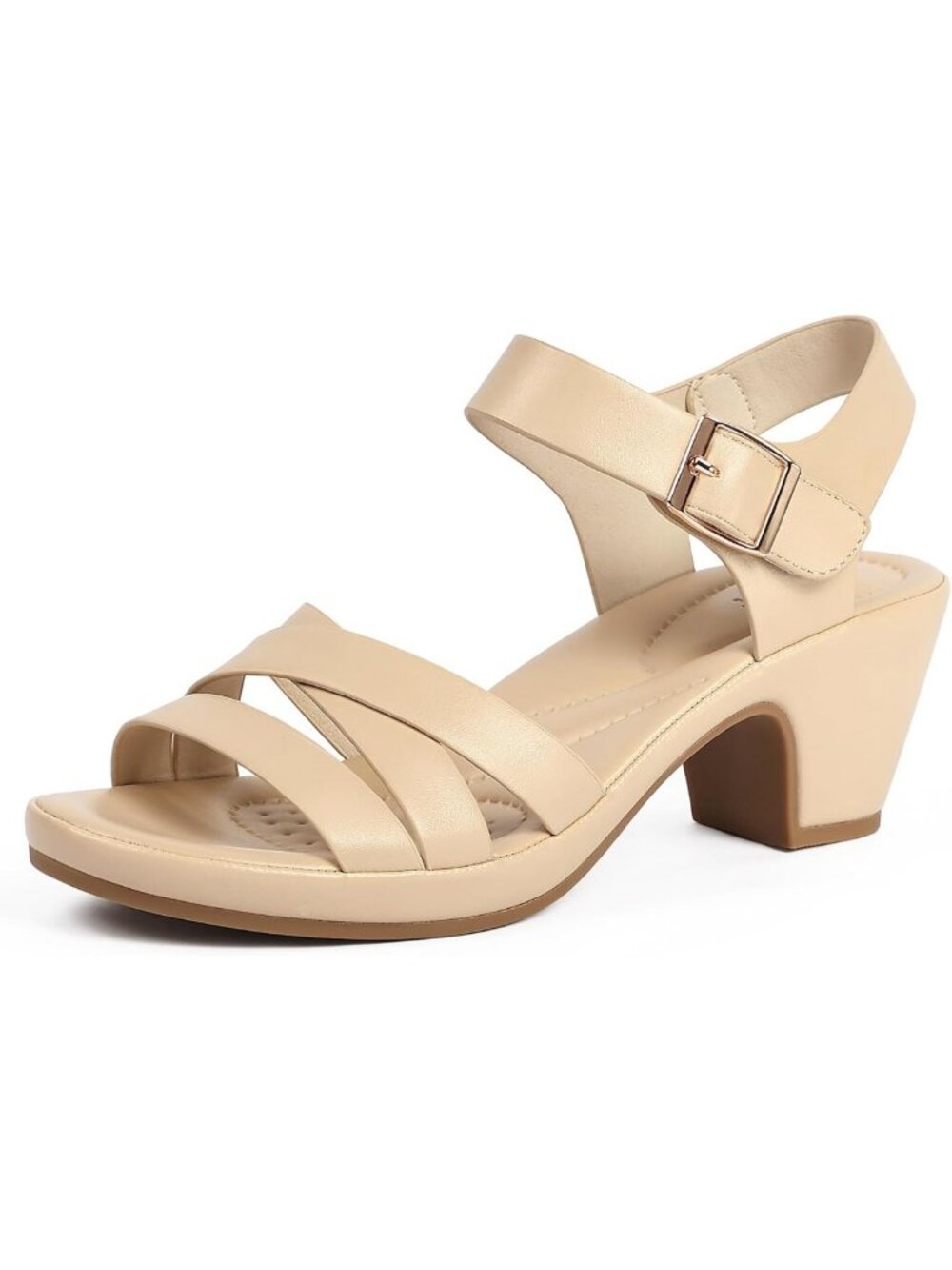 Stylish Women's Crisscross Platform Sandals with Block Heels - Dressy Summer